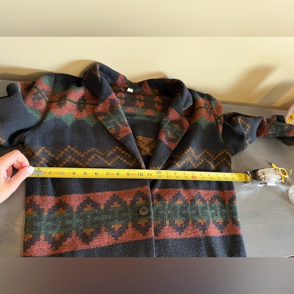 Vintage Southwestern Aztec Wool Blend Blazer Jacket - Picture 4 of 7